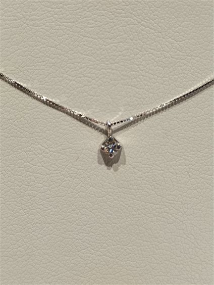 Collana Davite & Delucchi Donna CLASSIC LINE in Oro bianco Diamante 0.06 Ct CLNS1131106 - CLNS1131106
